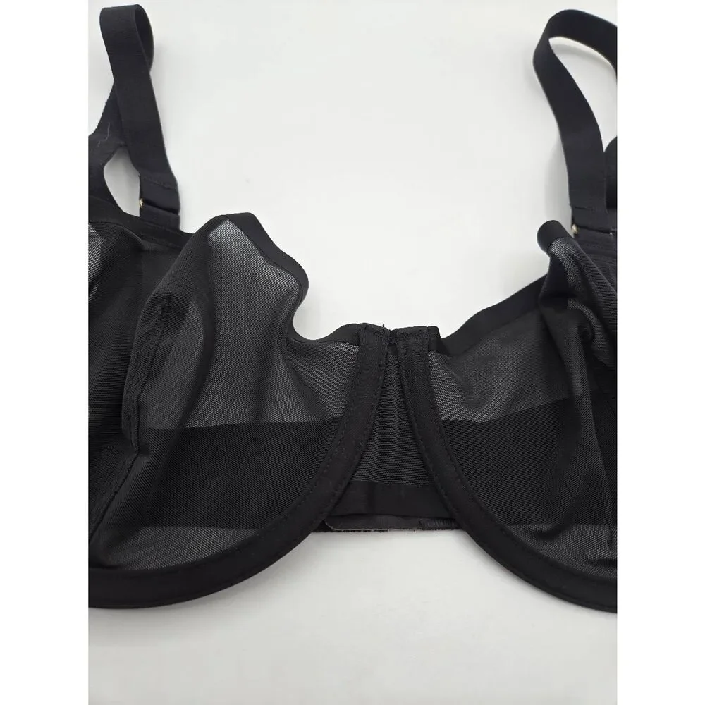 Cuup Bra Size 36D The Balconette Bra Black Underwire